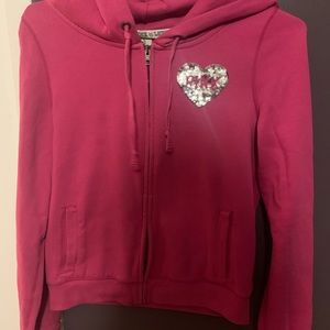 Pink Sequined zip-up